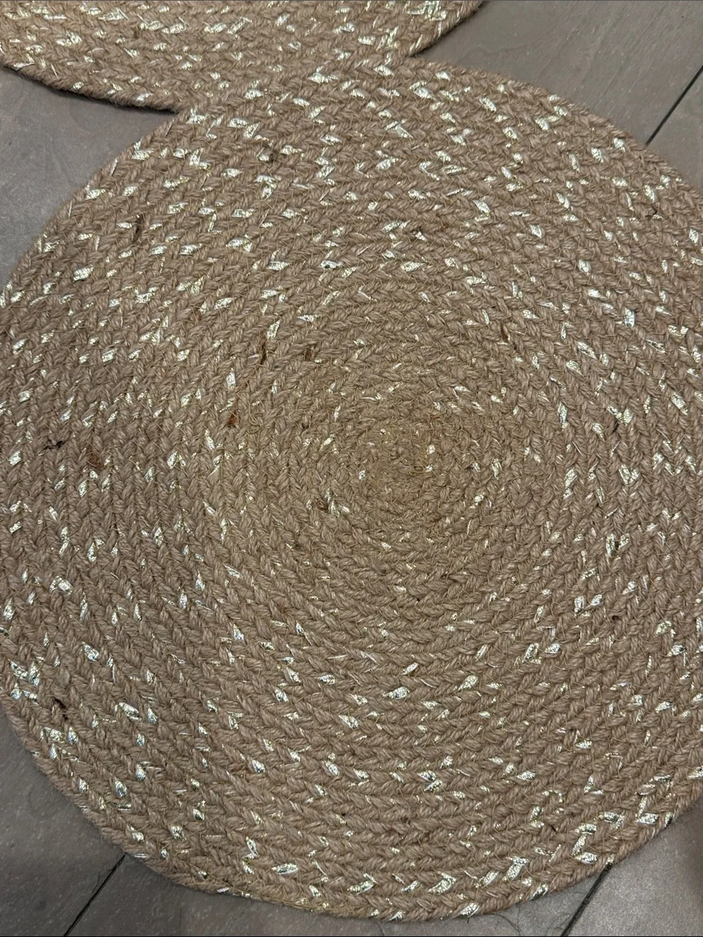 Natural Woven Round Placemats Set of 6 - Neutral Tan